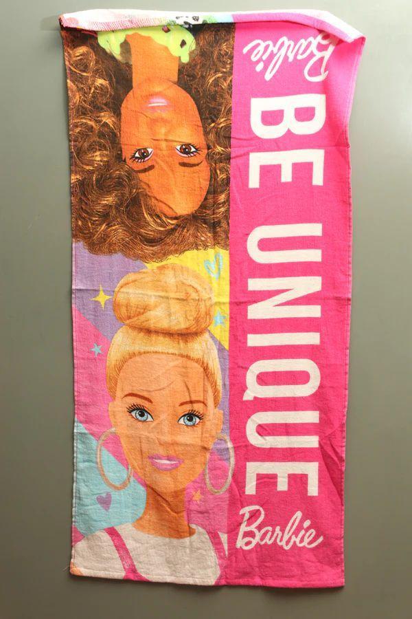 1 Pc Terry Cotton Printed Bath Towel 1 Barbie's terry cotton printed kids bath towel
