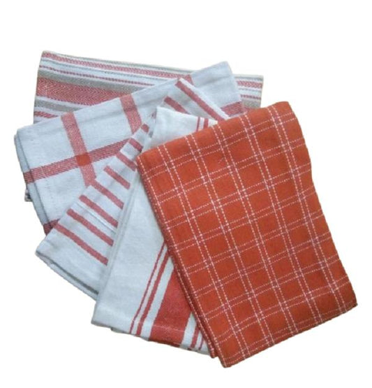 12x12 Colourful 5 Pcs Cotton Kitchen Towels Set - Plain Design