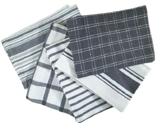 12x12 Colourful 5 Pcs Cotton Kitchen Towels Set - Plain Design