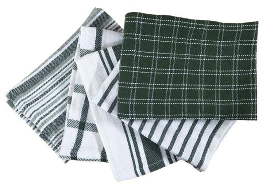 12x12 Colourful 5 Pcs Cotton Kitchen Towels Set - Plain Design