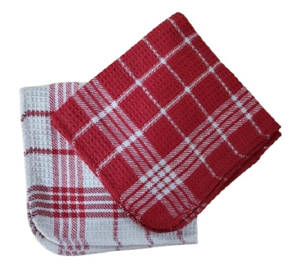 12x12 Colourful Cotton Dish Towels Set - 7 Pcs Plain Design