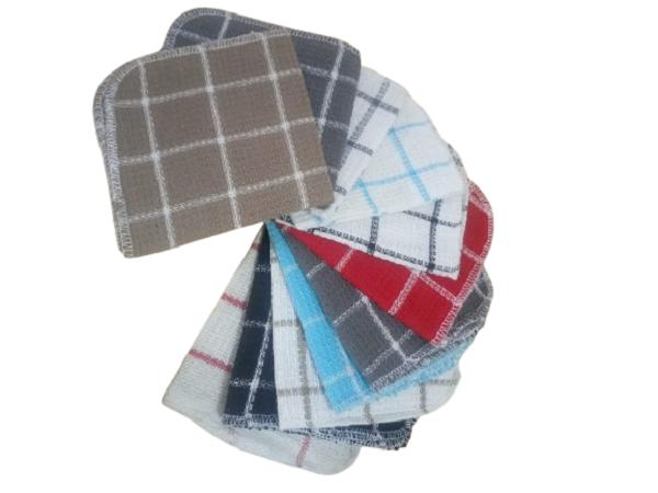 12x12 Stylish Cotton Dish Towels - Set of 6 Pcs in Vibrant Colours