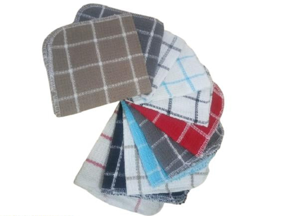 12x12 Stylish Cotton Dish Towels - Set of 6 Pcs in Vibrant Colours