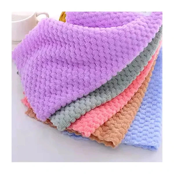 5-pack Microfiber Kitchen Towels Super Absorbent, Fast-drying Anti-grease Dish Cloths
