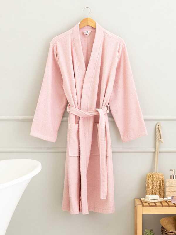 1 Pc Jersey Kimono Style Robe Fabric: Single Jersey (85% cotton , 15% polyester)