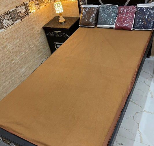 Cotton Plain Single Bed Mattress Cover  Water Proof Mattress