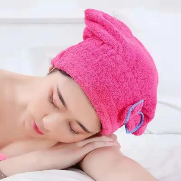 Hair Drying Towels, Ultra Absorbent Hair Drying Cap Towel For Women Adults Or Kids Girls(random Color )